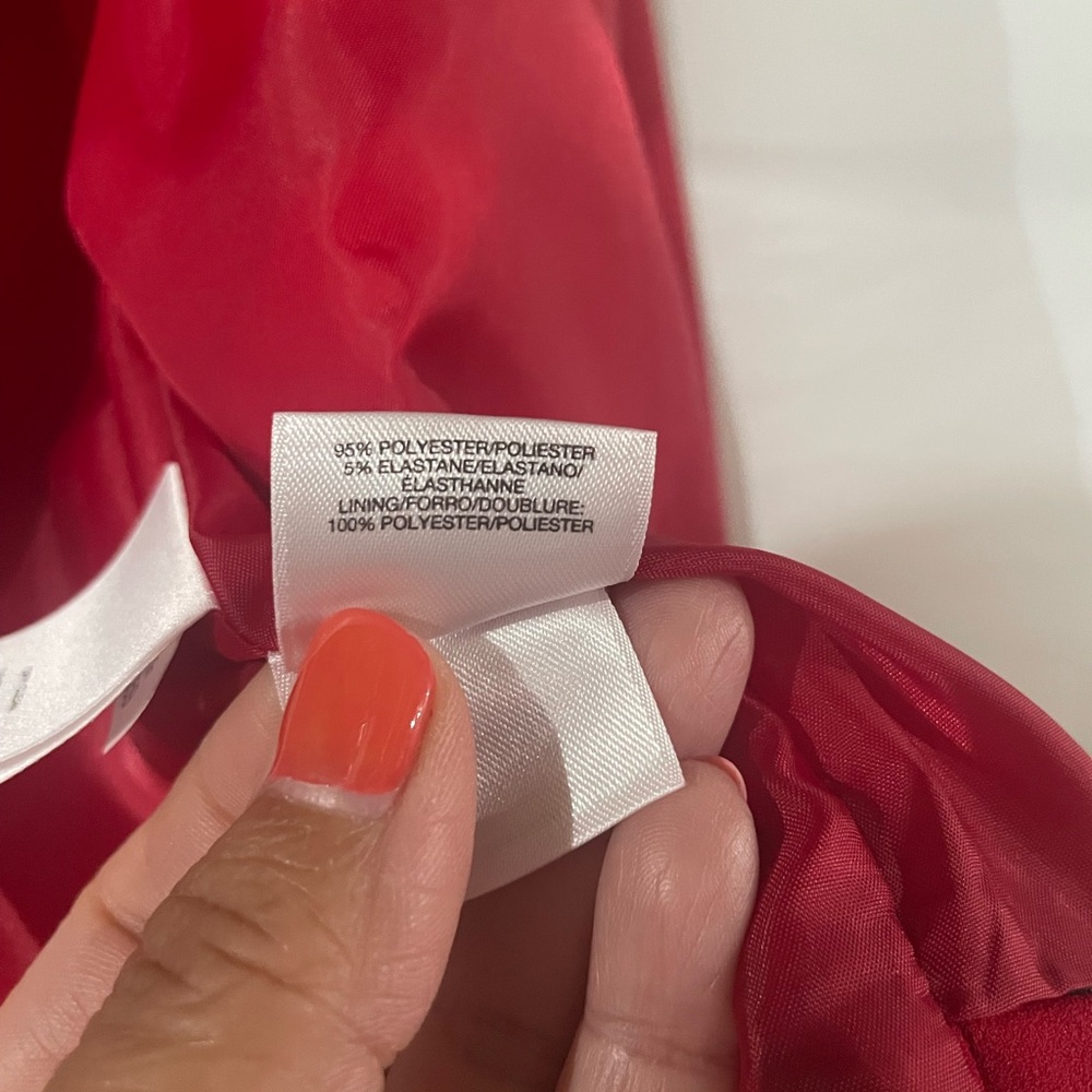 Nine West Red Blazer Tailored Suit Jacket - Picture 7 of 7